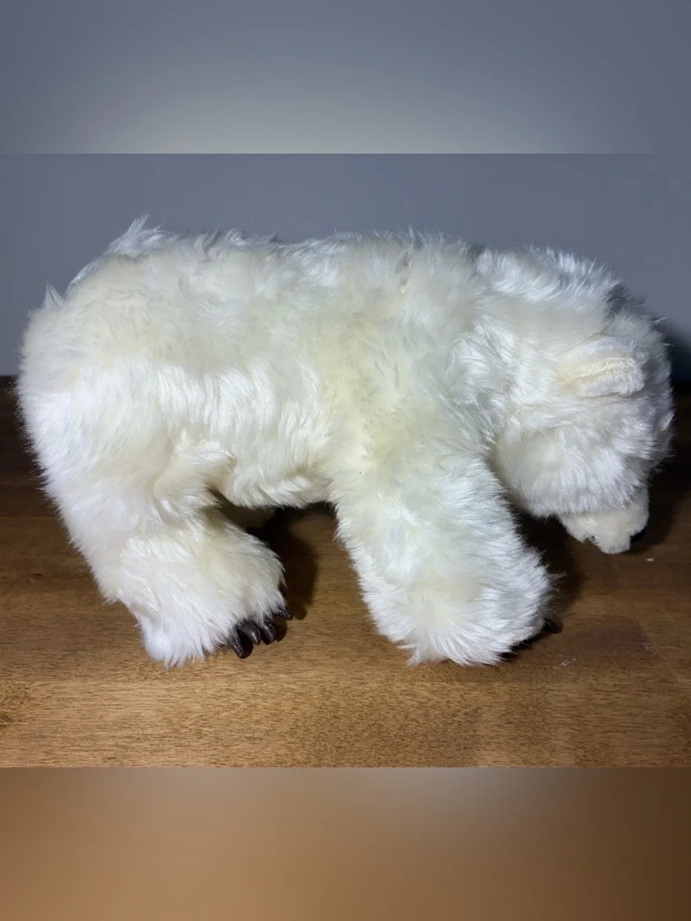 National Geographic Polar Bear Plush White Arctic Stuffed Animal Brown Claws